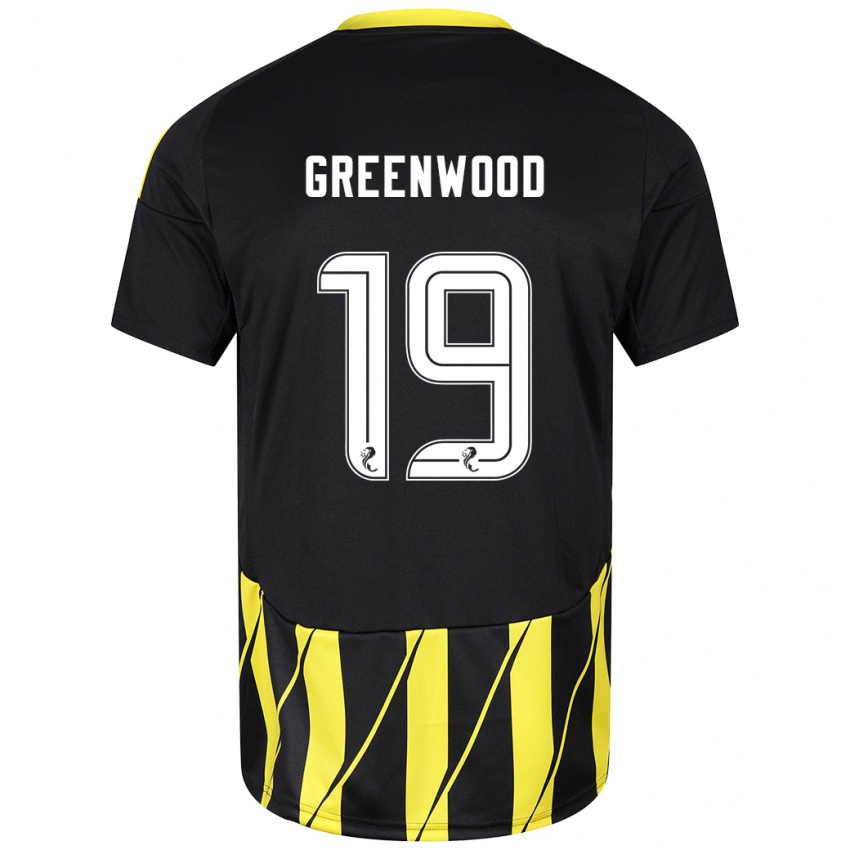 Niño Camiseta Brodie Greenwood #19 Negro Amarillo 2ª Equipación 2024/25 La Camisa México