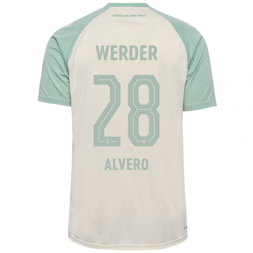 Niño Camiseta Skelly Alvero #28 Blanquecino Verde Claro 2ª Equipación 2024/25 La Camisa México