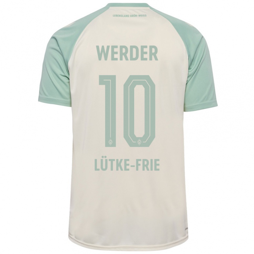 Niño Camiseta Dennis Lütke-Frie #10 Blanquecino Verde Claro 2ª Equipación 2024/25 La Camisa México