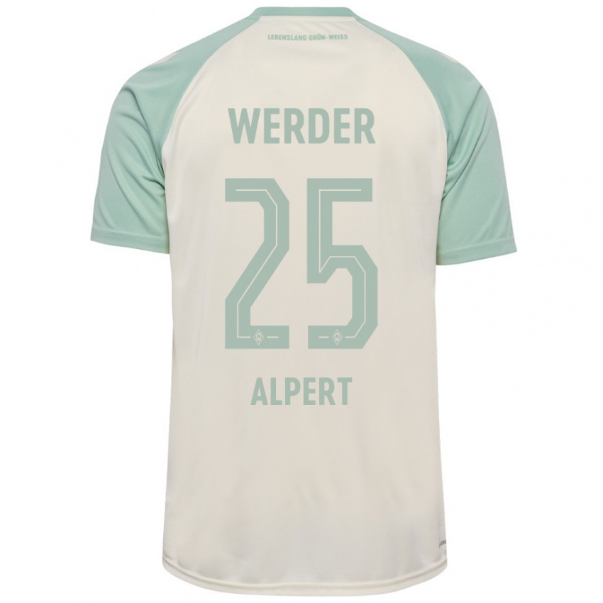 Niño Camiseta Marvin Alpert #25 Blanquecino Verde Claro 2ª Equipación 2024/25 La Camisa México