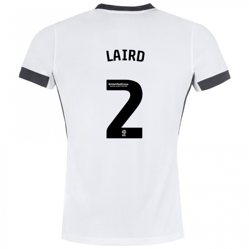 Niño Camiseta Ethan Laird #2 Blanco Negro 2ª Equipación 2024/25 La Camisa México