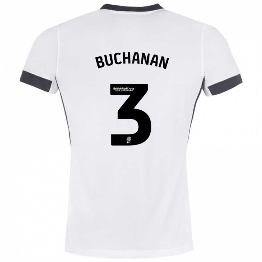 Niño Camiseta Lee Buchanan #3 Blanco Negro 2ª Equipación 2024/25 La Camisa México