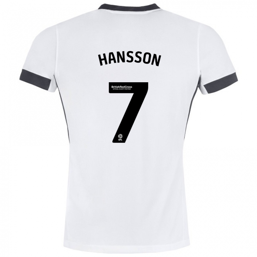 Niño Camiseta Emil Hansson #7 Blanco Negro 2ª Equipación 2024/25 La Camisa México