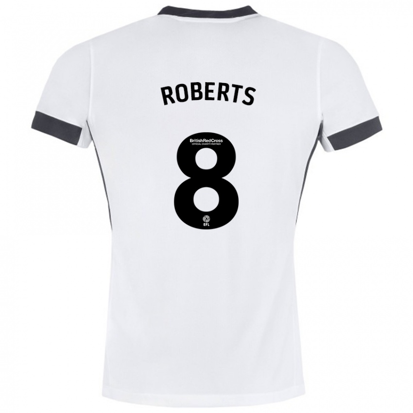 Niño Camiseta Tyler Roberts #8 Blanco Negro 2ª Equipación 2024/25 La Camisa México