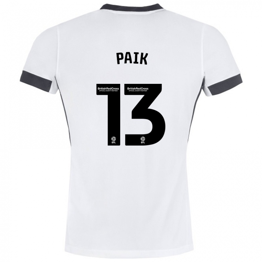 Niño Camiseta Seung-Ho Paik #13 Blanco Negro 2ª Equipación 2024/25 La Camisa México