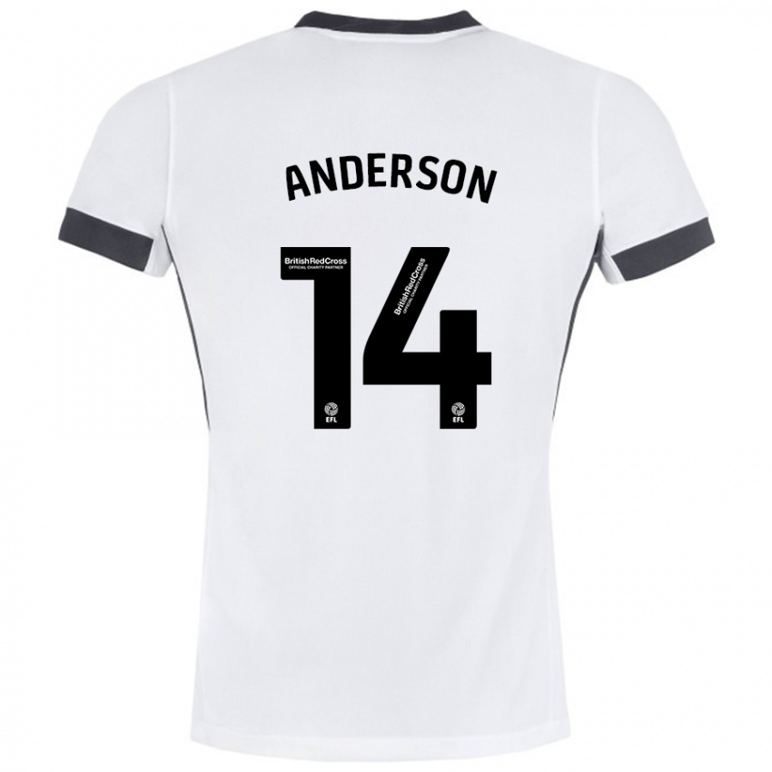 Niño Camiseta Keshi Anderson #14 Blanco Negro 2ª Equipación 2024/25 La Camisa México