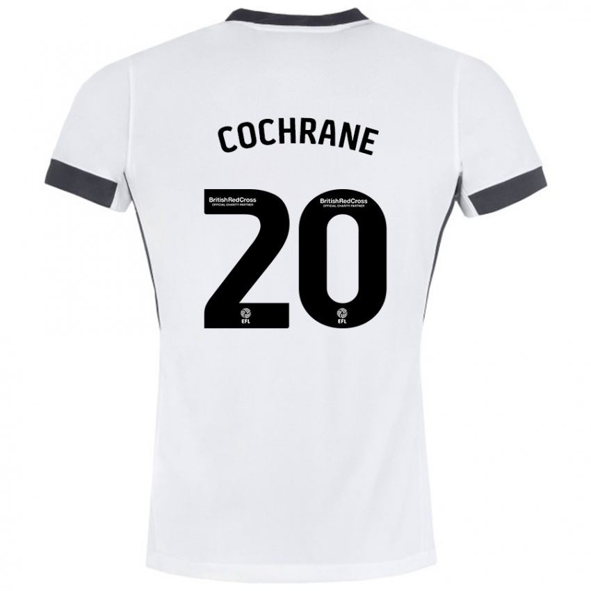 Niño Camiseta Alex Cochrane #20 Blanco Negro 2ª Equipación 2024/25 La Camisa México