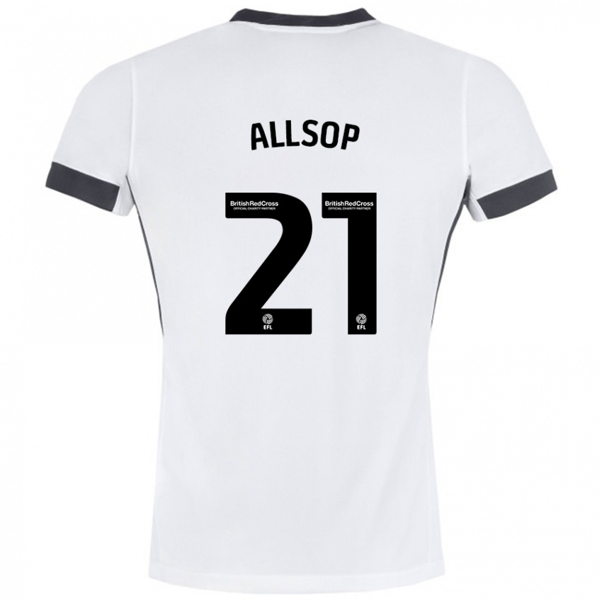 Niño Camiseta Ryan Allsop #21 Blanco Negro 2ª Equipación 2024/25 La Camisa México