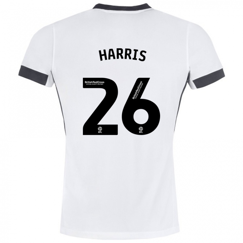 Niño Camiseta Luke Harris #26 Blanco Negro 2ª Equipación 2024/25 La Camisa México