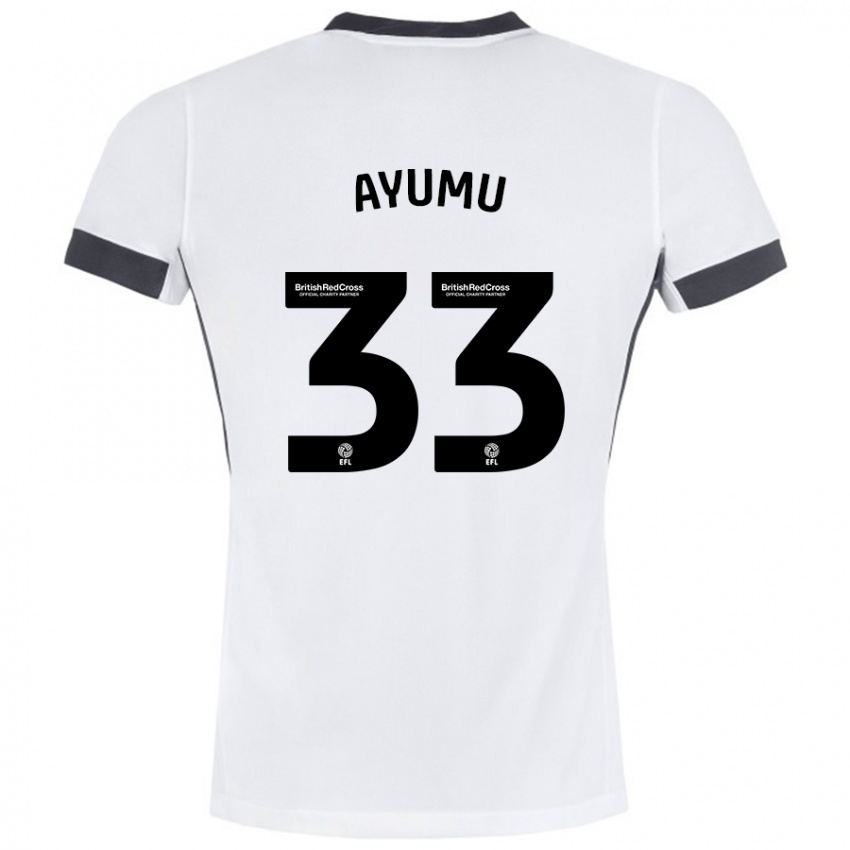 Niño Camiseta Ayumu Yokoyama #33 Blanco Negro 2ª Equipación 2024/25 La Camisa México