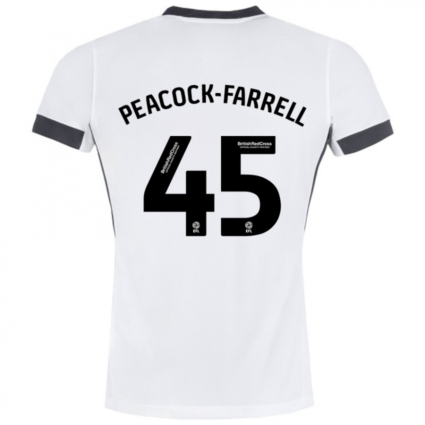 Niño Camiseta Bailey Peacock-Farrell #45 Blanco Negro 2ª Equipación 2024/25 La Camisa México