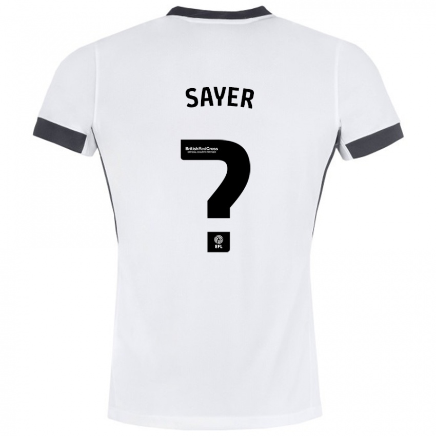 Niño Camiseta Olly Sayer #0 Blanco Negro 2ª Equipación 2024/25 La Camisa México