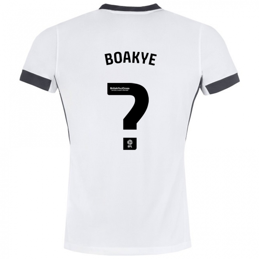 Niño Camiseta Godfred Boakye #0 Blanco Negro 2ª Equipación 2024/25 La Camisa México