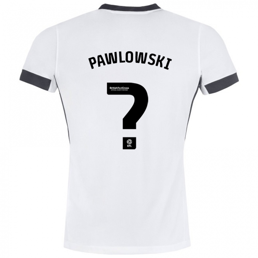 Niño Camiseta Jakub Pawlowski #0 Blanco Negro 2ª Equipación 2024/25 La Camisa México