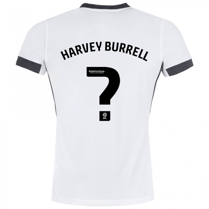 Niño Camiseta William Harvey Burrell #0 Blanco Negro 2ª Equipación 2024/25 La Camisa México