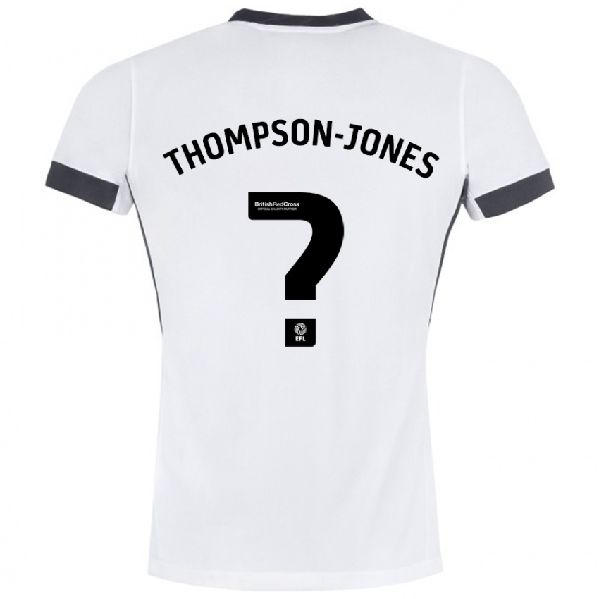 Niño Camiseta Riquelme Thompson-Jones #0 Blanco Negro 2ª Equipación 2024/25 La Camisa México