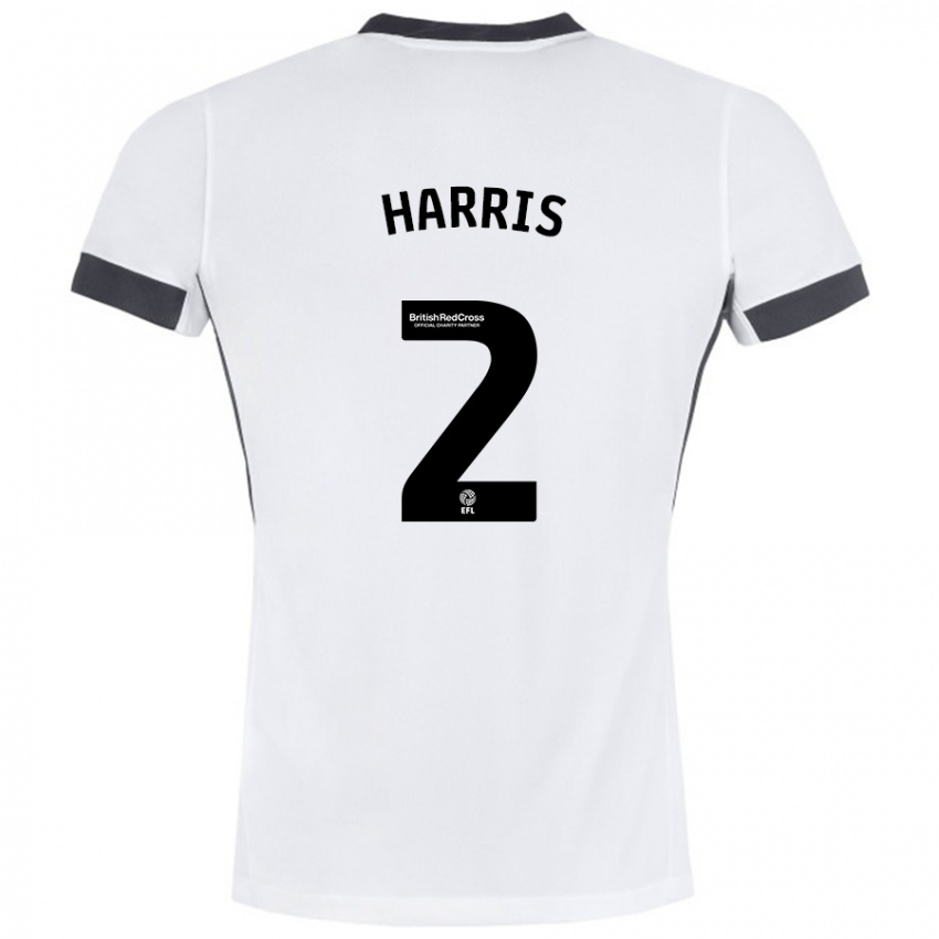 Niño Camiseta Martha Harris #2 Blanco Negro 2ª Equipación 2024/25 La Camisa México