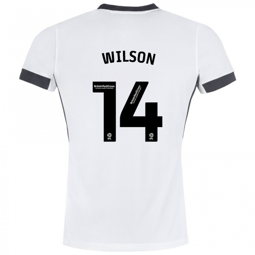 Niño Camiseta Siobhan Wilson #14 Blanco Negro 2ª Equipación 2024/25 La Camisa México