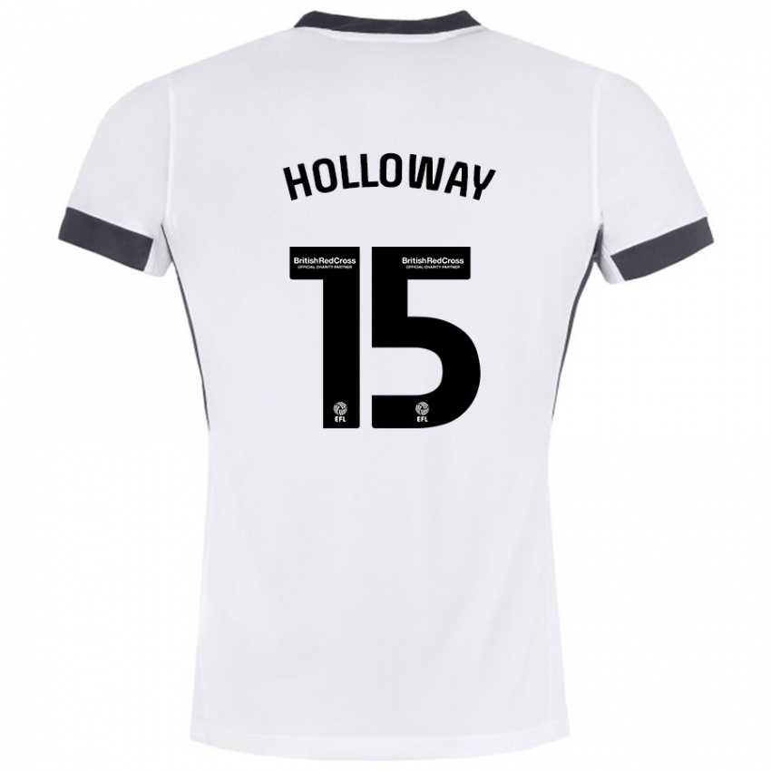 Niño Camiseta Rebecca Holloway #15 Blanco Negro 2ª Equipación 2024/25 La Camisa México