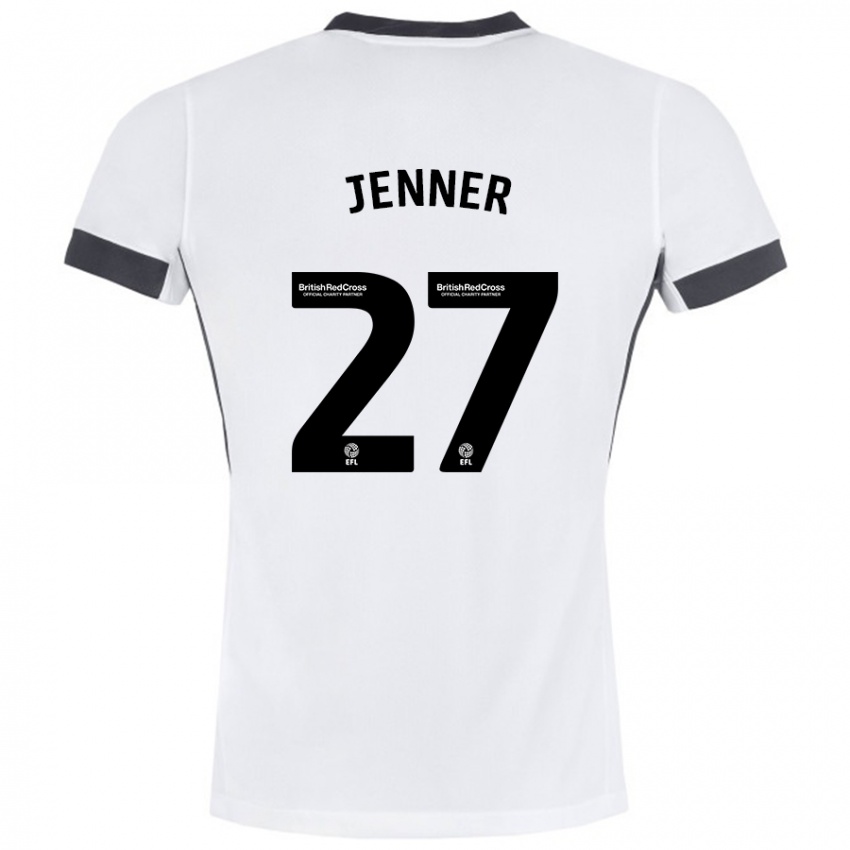 Niño Camiseta Abbi Jenner #27 Blanco Negro 2ª Equipación 2024/25 La Camisa México