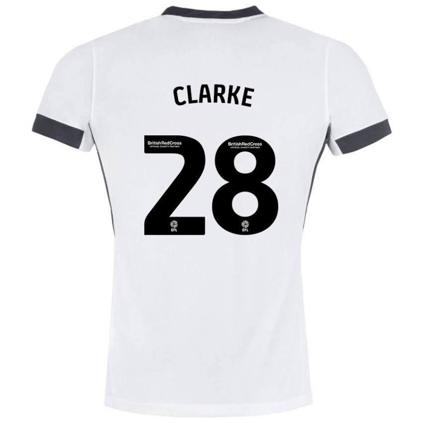 Niño Camiseta Charlotte Clarke #28 Blanco Negro 2ª Equipación 2024/25 La Camisa México