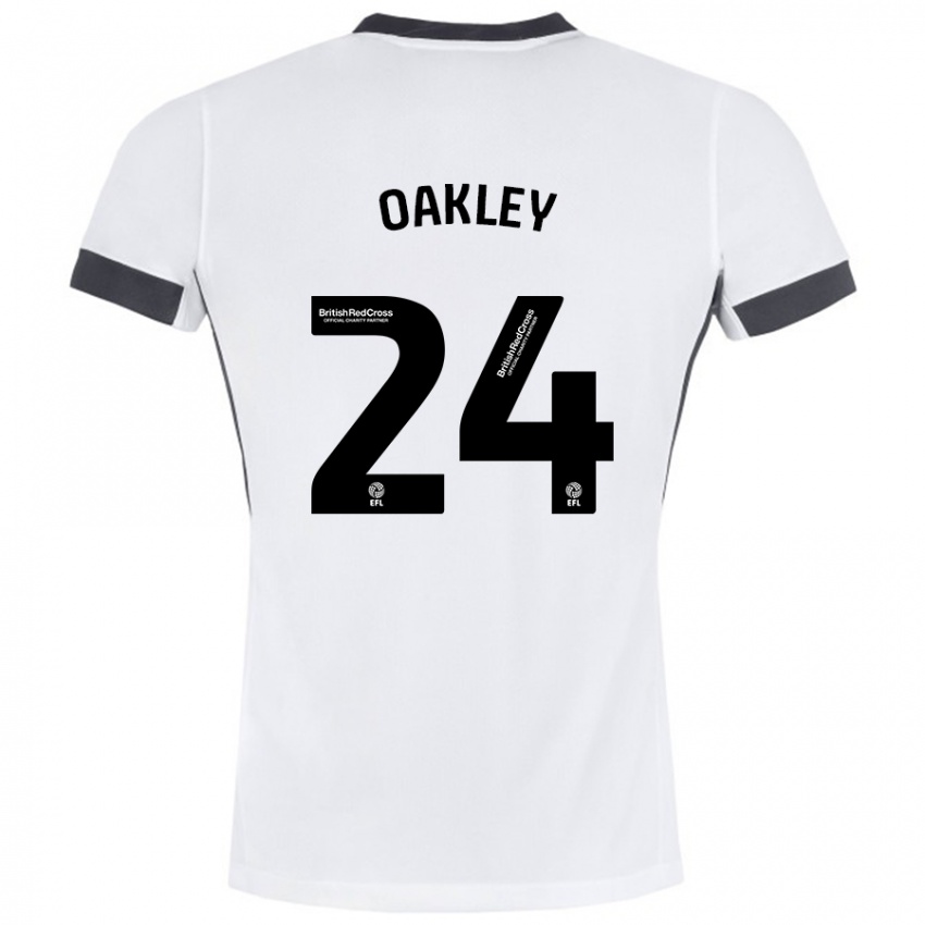 Niño Camiseta Marcel Oakley #24 Blanco Negro 2ª Equipación 2024/25 La Camisa México