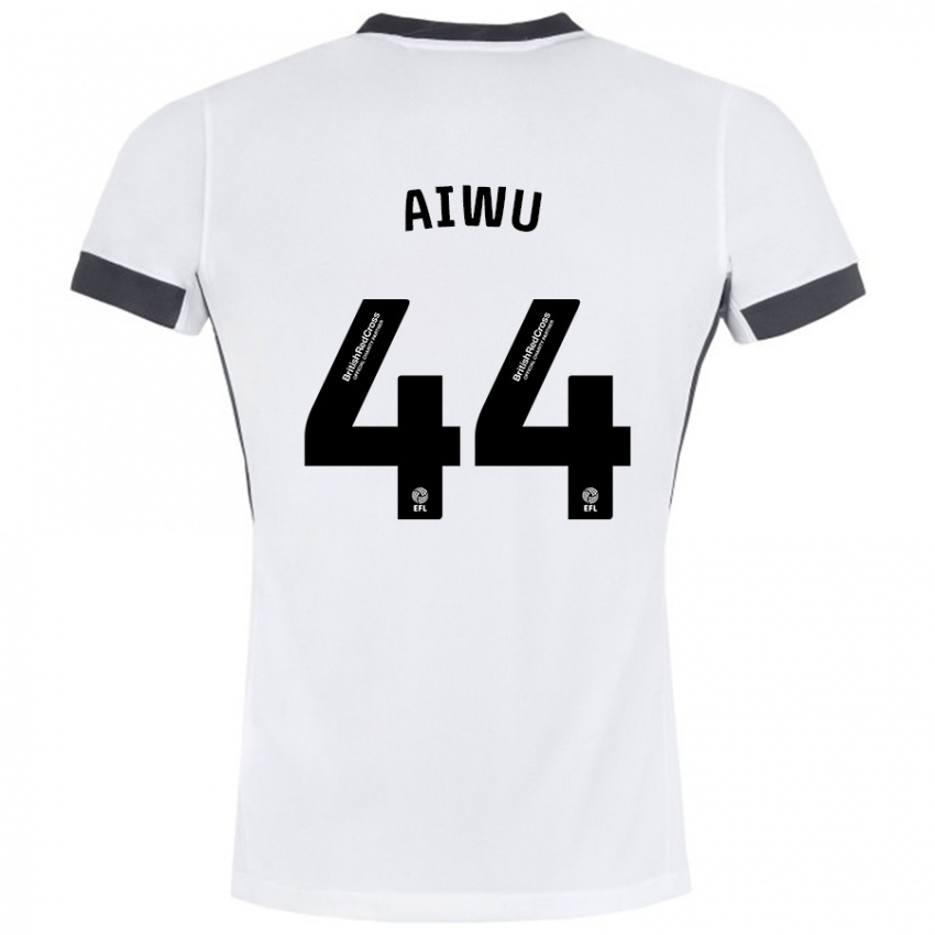 Niño Camiseta Emanuel Aiwu #44 Blanco Negro 2ª Equipación 2024/25 La Camisa México