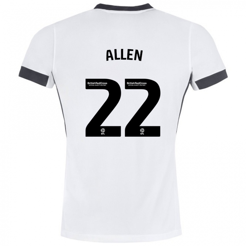 Niño Camiseta Remi Allen #22 Blanco Negro 2ª Equipación 2024/25 La Camisa México