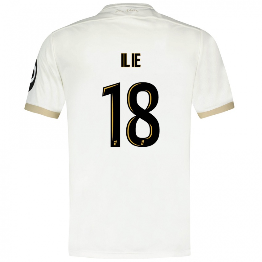 Niño Camiseta Rareș Ilie #18 Blanco Dorado 2ª Equipación 2024/25 La Camisa México