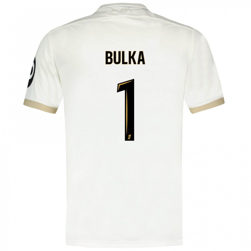 Niño Camiseta Marcin Bulka #1 Blanco Dorado 2ª Equipación 2024/25 La Camisa México