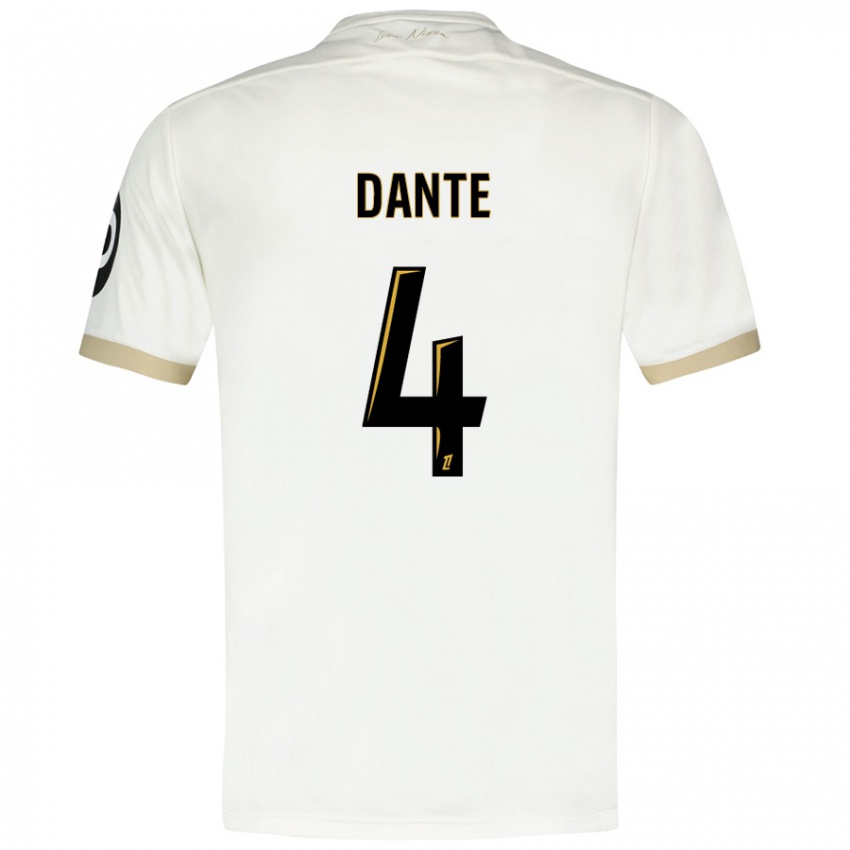 Niño Camiseta Dante #4 Blanco Dorado 2ª Equipación 2024/25 La Camisa México