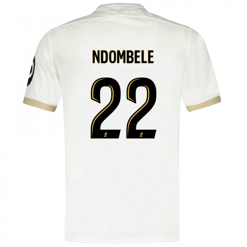 Niño Camiseta Tanguy Ndombele #22 Blanco Dorado 2ª Equipación 2024/25 La Camisa México