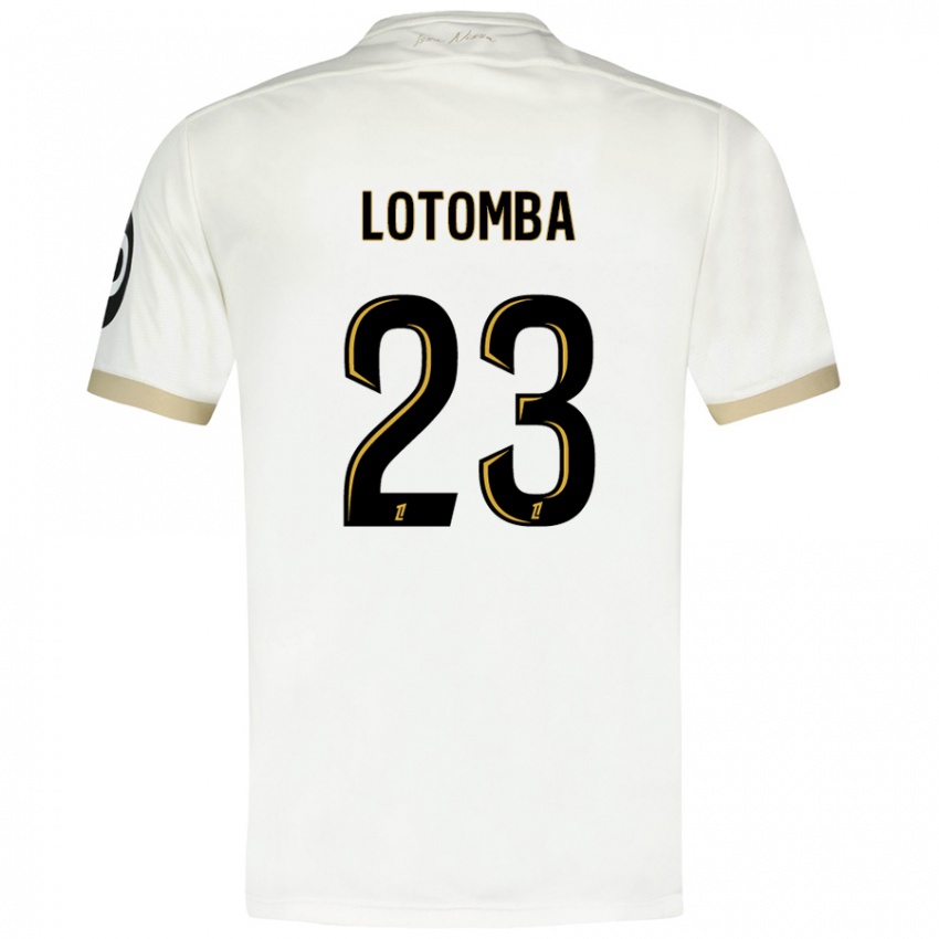 Niño Camiseta Jordan Lotomba #23 Blanco Dorado 2ª Equipación 2024/25 La Camisa México