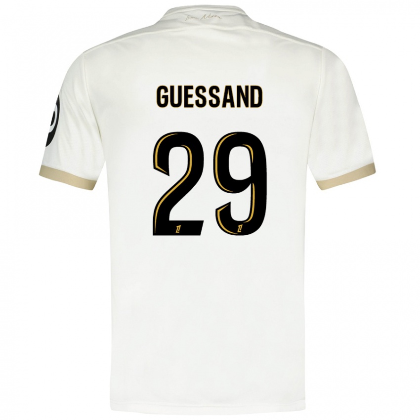 Niño Camiseta Evann Guessand #29 Blanco Dorado 2ª Equipación 2024/25 La Camisa México