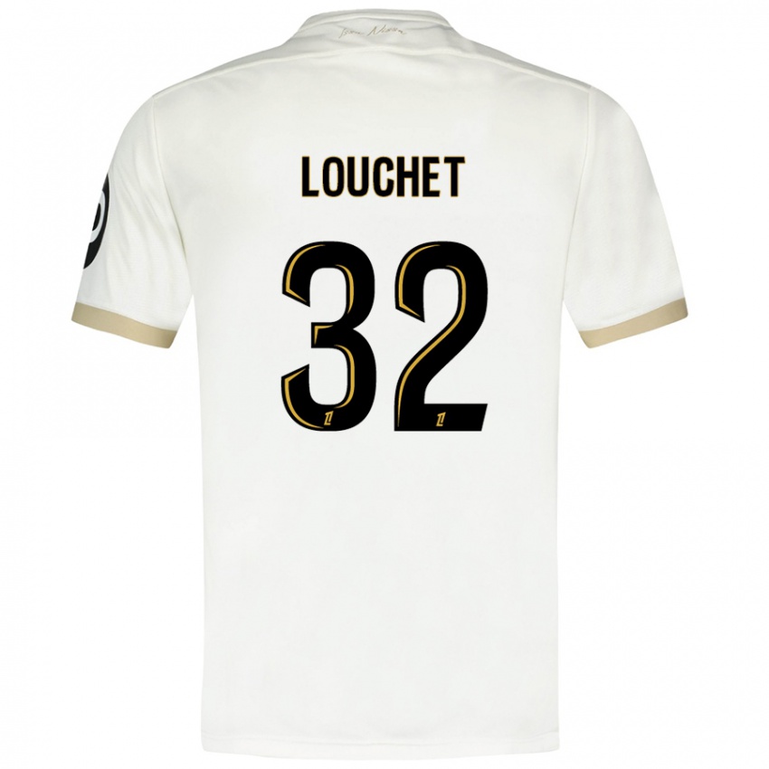 Niño Camiseta Tom Louchet #32 Blanco Dorado 2ª Equipación 2024/25 La Camisa México