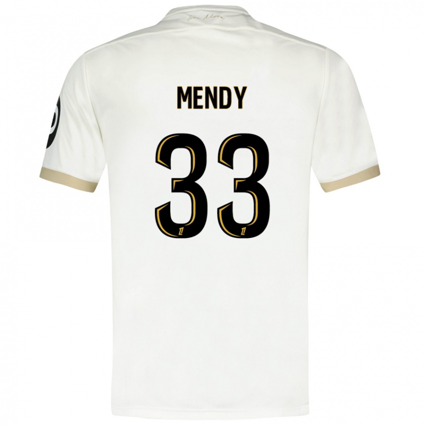 Niño Camiseta Antoine Mendy #33 Blanco Dorado 2ª Equipación 2024/25 La Camisa México