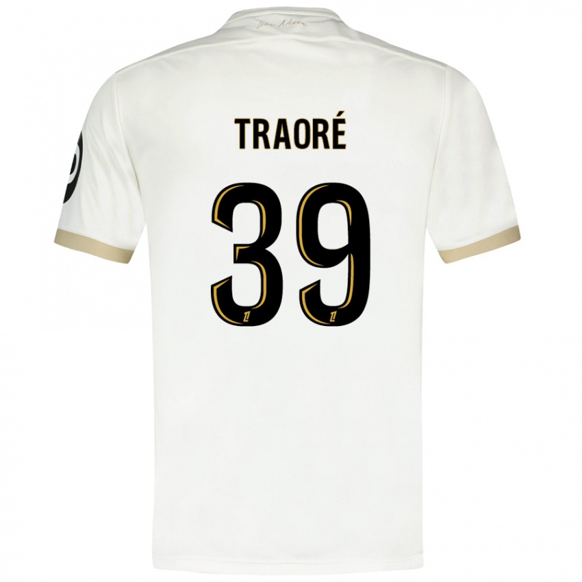 Niño Camiseta Daouda Traoré #39 Blanco Dorado 2ª Equipación 2024/25 La Camisa México