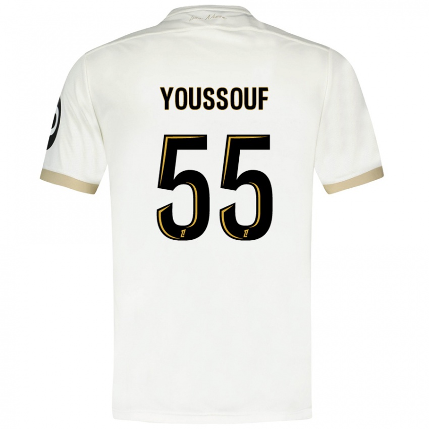 Niño Camiseta Youssouf Ndayishimiye #55 Blanco Dorado 2ª Equipación 2024/25 La Camisa México