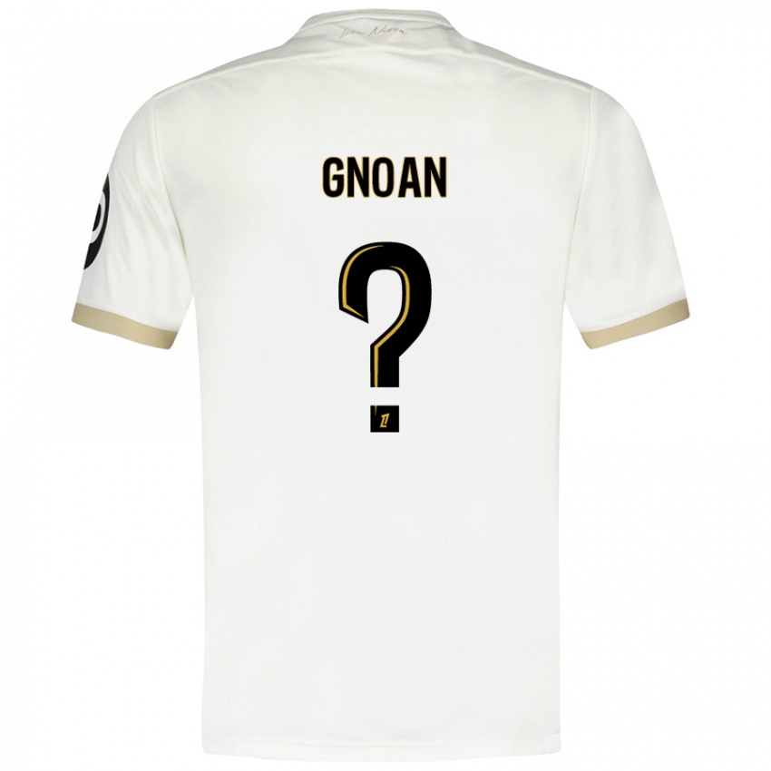 Niño Camiseta Ebroni Gnoan #0 Blanco Dorado 2ª Equipación 2024/25 La Camisa México