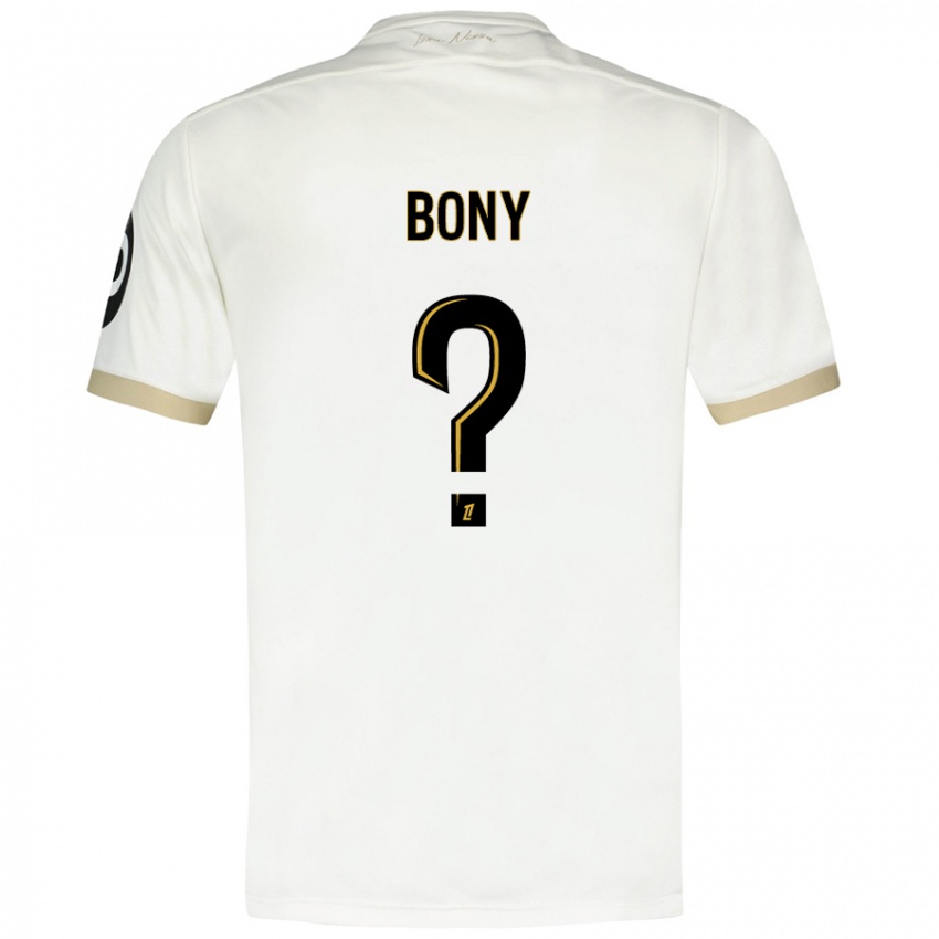 Niño Camiseta Geoffroy Bony #0 Blanco Dorado 2ª Equipación 2024/25 La Camisa México