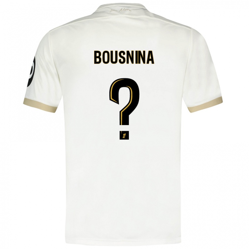 Niño Camiseta Farès Bousnina #0 Blanco Dorado 2ª Equipación 2024/25 La Camisa México