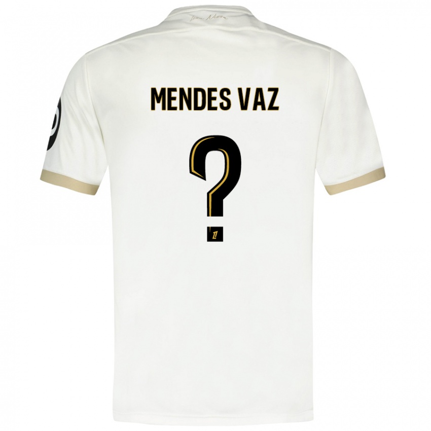 Niño Camiseta Hernâni Mendes Vaz #0 Blanco Dorado 2ª Equipación 2024/25 La Camisa México