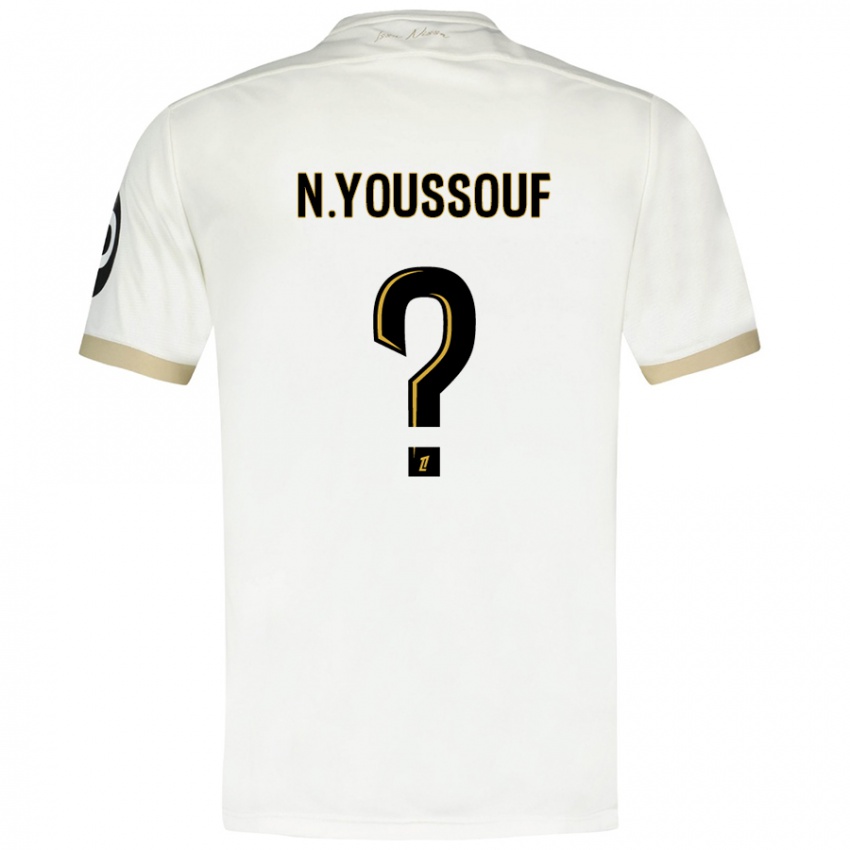 Niño Camiseta Naké Youssouf #0 Blanco Dorado 2ª Equipación 2024/25 La Camisa México