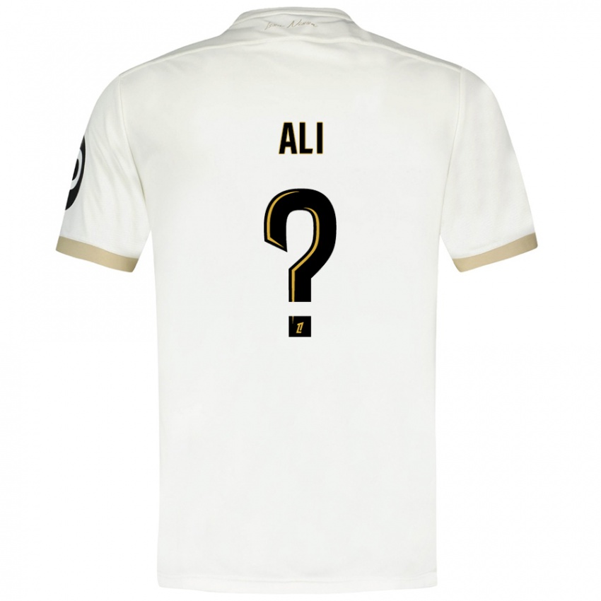 Niño Camiseta Kéfren Ali #0 Blanco Dorado 2ª Equipación 2024/25 La Camisa México