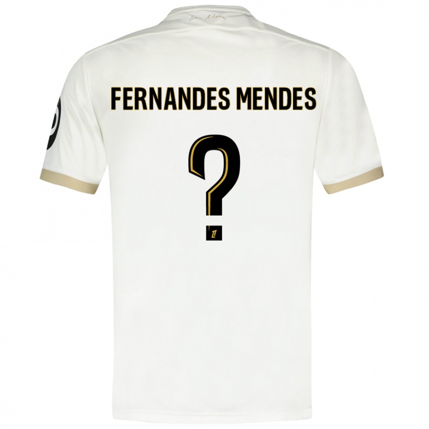 Niño Camiseta Mathis Fernandes Mendes #0 Blanco Dorado 2ª Equipación 2024/25 La Camisa México