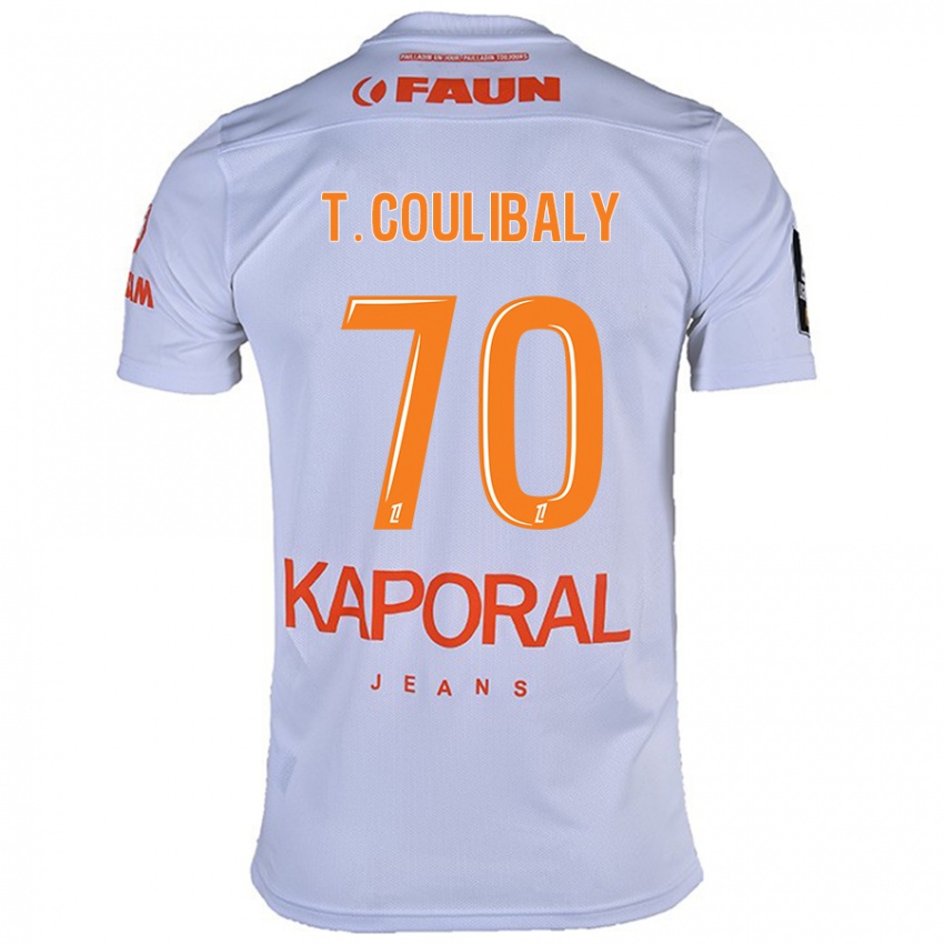 Niño Camiseta Tanguy Coulibaly #70 Blanco 2ª Equipación 2024/25 La Camisa México