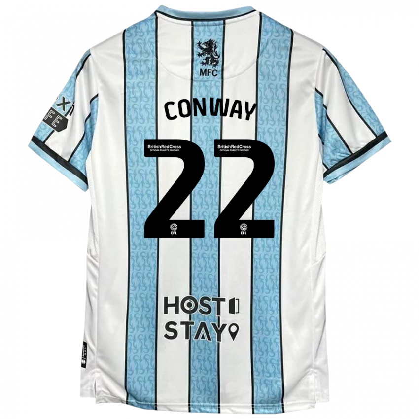 Niño Camiseta Tommy Conway #22 Blanco Azul 2ª Equipación 2024/25 La Camisa México