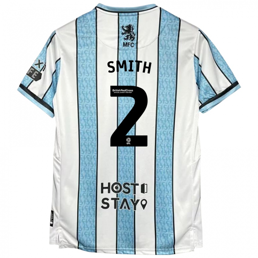 Niño Camiseta Tommy Smith #2 Blanco Azul 2ª Equipación 2024/25 La Camisa México