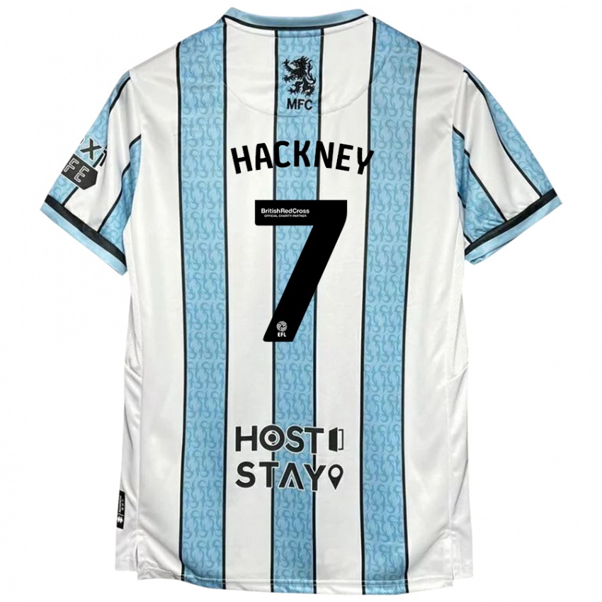 Niño Camiseta Hayden Hackney #7 Blanco Azul 2ª Equipación 2024/25 La Camisa México