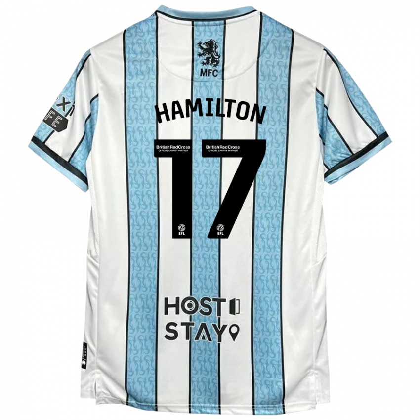 Niño Camiseta Micah Hamilton #17 Blanco Azul 2ª Equipación 2024/25 La Camisa México